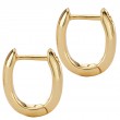 Italian Gold Plated Oval Shape Hoops