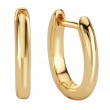Italian Gold Plated Oval Shape Hoops