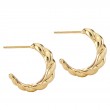 Italian Gold Plated Braided Hoops