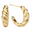 Italian Gold Plated Braided Hoops