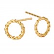 Italian Gold Plated Circle Earrings