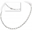 Italian Platinum-Plated Paperclip Chain