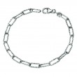 Italian Platinum Plated Paperclip Bracelet