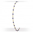 Italian Gold Plated Lapis Color Bracelet