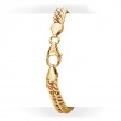 Italian Sterling Silver Gold Plated Curb Bracelet