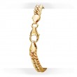 Italian Sterling Silver Gold Plated Curb Bracelet