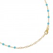 Italian Gold Plated Turquoise Enamel Necklace