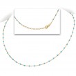 Italian Gold Plated Turquoise Enamel Necklace