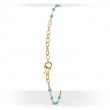 Italian Gold Plated Turquoise Enamel Bracelet