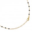 Italian Gold Plated Black Enamel Bracelet