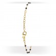 Italian Gold Plated Black Enamel Bracelet