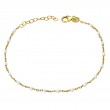 Italian Gold Plated White Enamel Bracelet