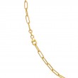 Italian Gold Plated Sterling Silver Paperclip Necklace