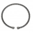 Italian Cable Flex Cuff Sterling Silver Bracelet