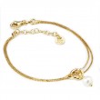 Italian Gold Plated Sterling Silver Pearl Bracelet