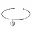 Italian Sterling Silver Heart Charm Bracelet