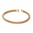 Italian Gold Plated Sterling Silver Popcorn Cuff Bracelet