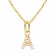Gold Plated Sterling Silver Initial Necklace