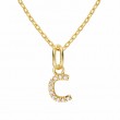 Gold Plated Sterling Silver Initial Necklace