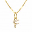 Gold Plated Sterling Silver Initial Necklace