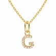 Gold Plated Sterling Silver Initial Necklace