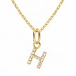 Gold Plated Sterling Silver Initial Necklace