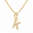 Gold Plated Sterling Silver Initial Necklace