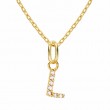 Gold Plated Sterling Silver Initial Necklace