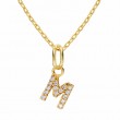 Gold Plated Sterling Silver Initial Necklace