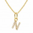 Gold Plated Sterling Silver Initial Necklace