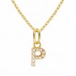 Gold Plated Sterling Silver Initial Necklace