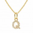 Gold Plated Sterling Silver Initial Necklace