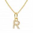 Gold Plated Sterling Silver Initial Necklace