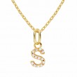 Gold Plated Sterling Silver Initial Necklace