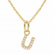Gold Plated Sterling Silver Initial Necklace