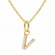 Gold Plated Sterling Silver Initial Necklace