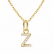 Gold Plated Sterling Silver Initial Necklace