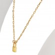 Italian Gold Plated Lock Necklace