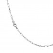 Italian Platinum Plated Paperclip Necklace