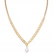 Italian Gold Plated Pearl Necklace