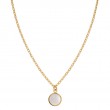 Italian Gold Plated Sterling Silver Mother of Pearl Necklace
