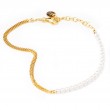 Gold Plated Sterling Silver Pearl Bracelet