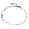 Italian Sterling Silver Rhodium Plated Pearl Bracelet