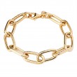 Italian Gold Plated Hollow Link Bracelet