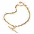 Gold Plated Toggle Curb Bracelet