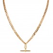 Gold Plated Toggle Curb Necklace