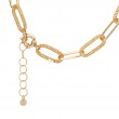 Gold Plated Sterling Silver Paperclip Necklace