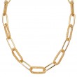 Gold Plated Sterling Silver Paperclip Necklace