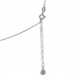 Rhodium Plated CZ Toggle Necklace