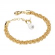 Italian Gold Plated Baroque Pearl Bracelet